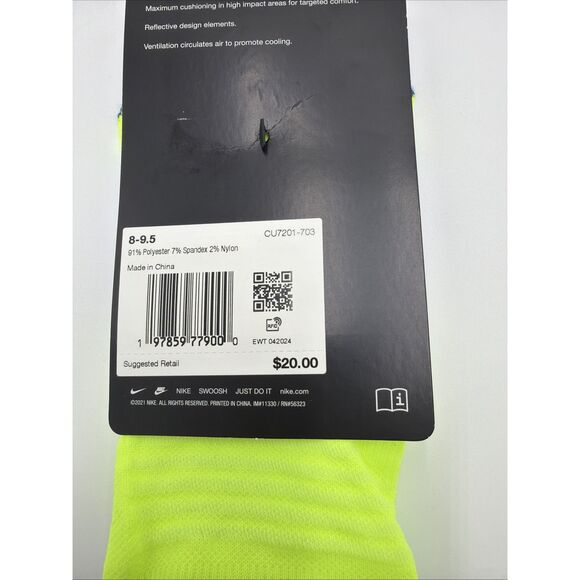 Nike Spark No Show Sock Mens 8-9.5 Women's 9.5-11 NWT MSRP $20 - Picture 3 of 3